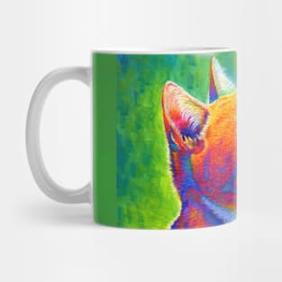 Anticipation Psychedelic Rainbow Tabby Cat Mug